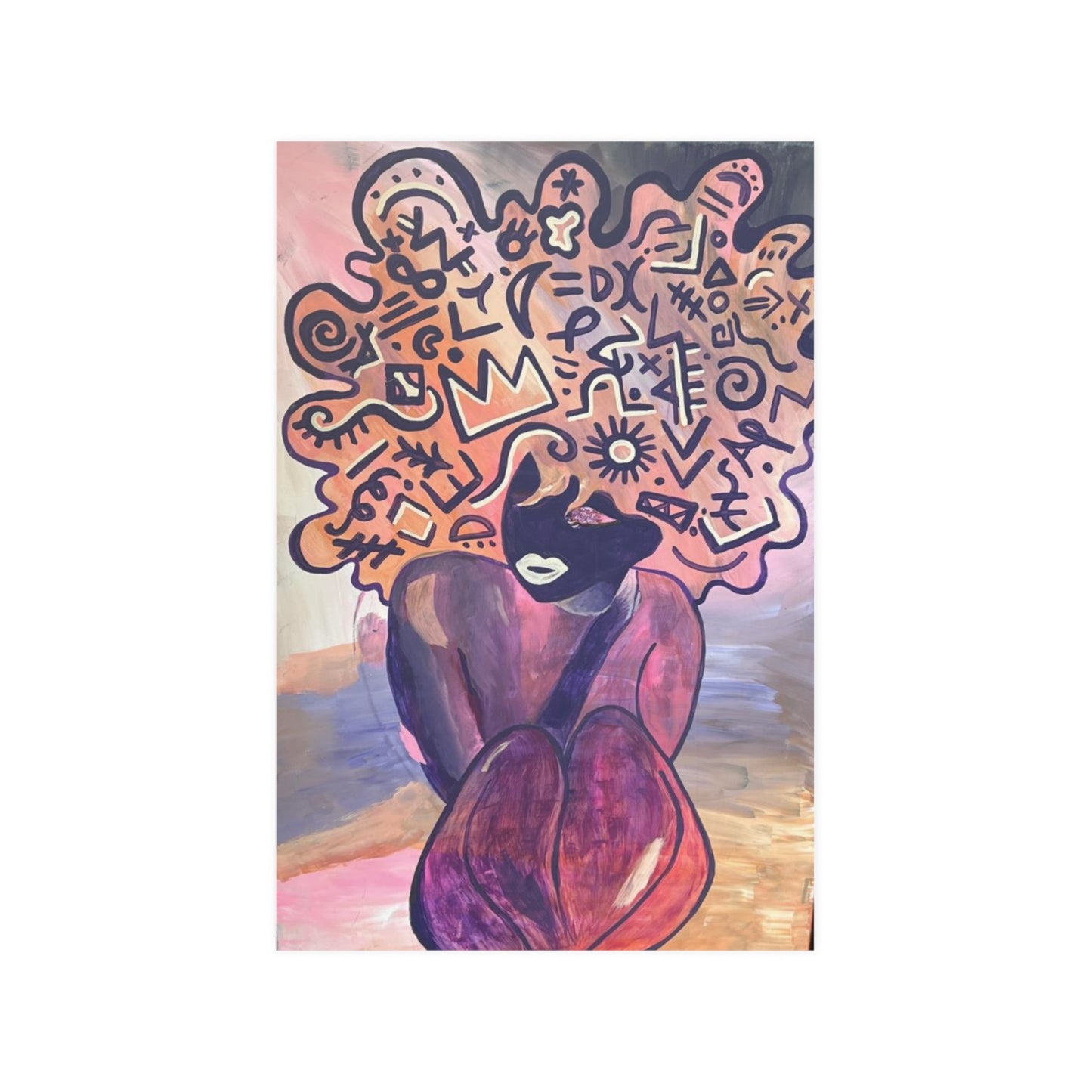 "Naked Purple Lady" Satin Posters (210gsm)