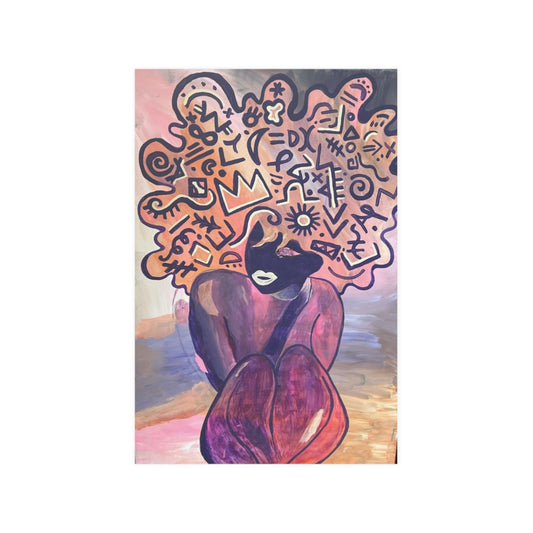 "Naked Purple Lady" Satin Posters (210gsm)