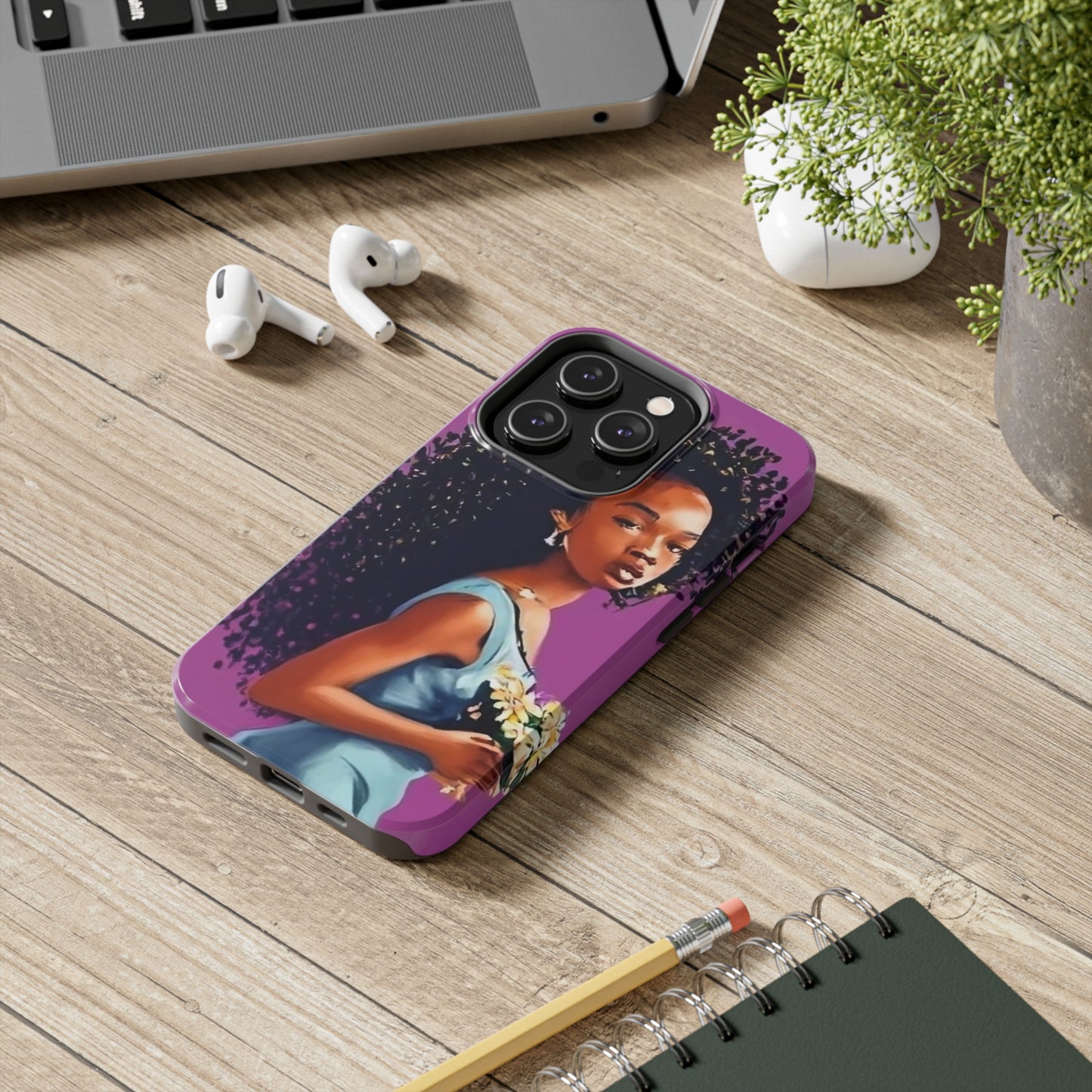 "My hair, My crown" Tough Phone Cases