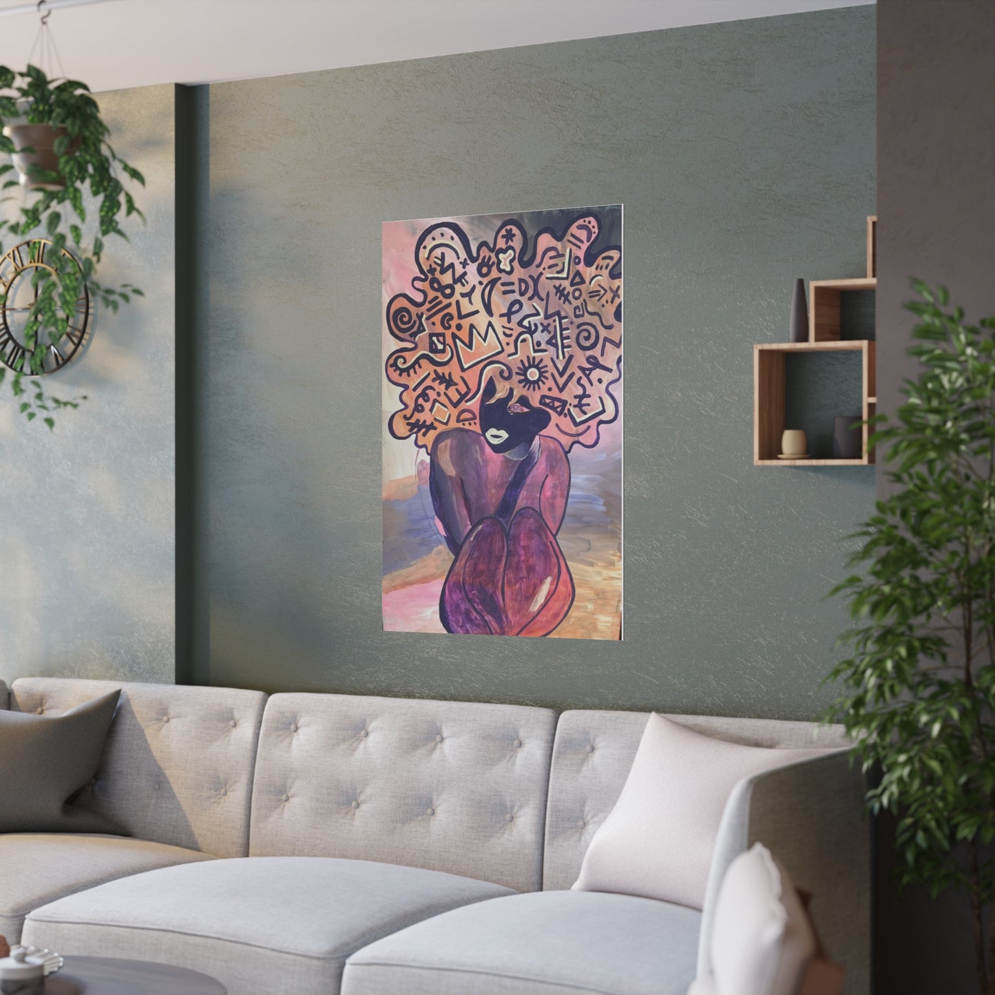 "Naked Purple Lady" Satin Posters (210gsm)