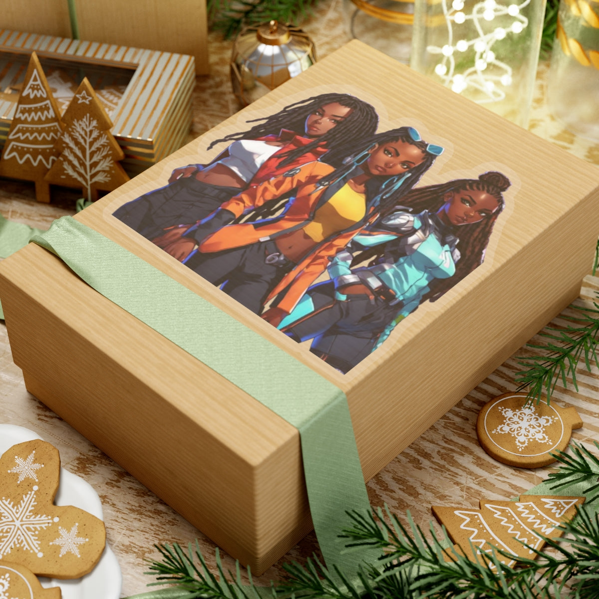 "The Melanin Dream Team" Kiss-Cut Sticker