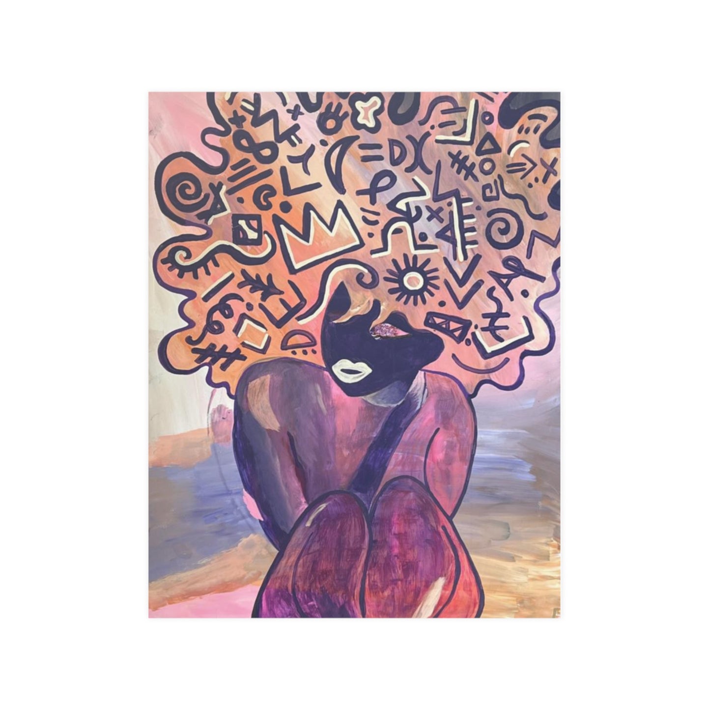 "Naked Purple Lady" Satin Posters (210gsm)