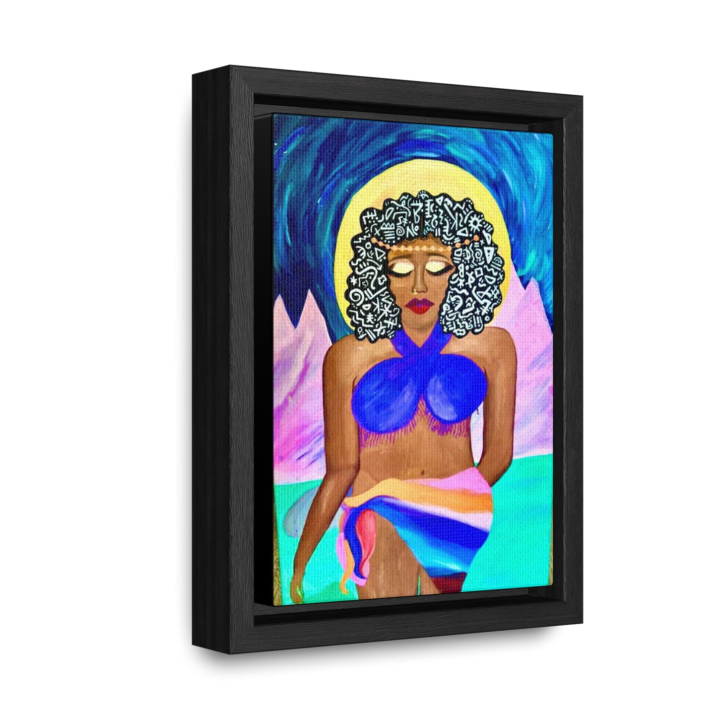 Black Mermaid Gallery Canvas Wraps, Vertical Frame