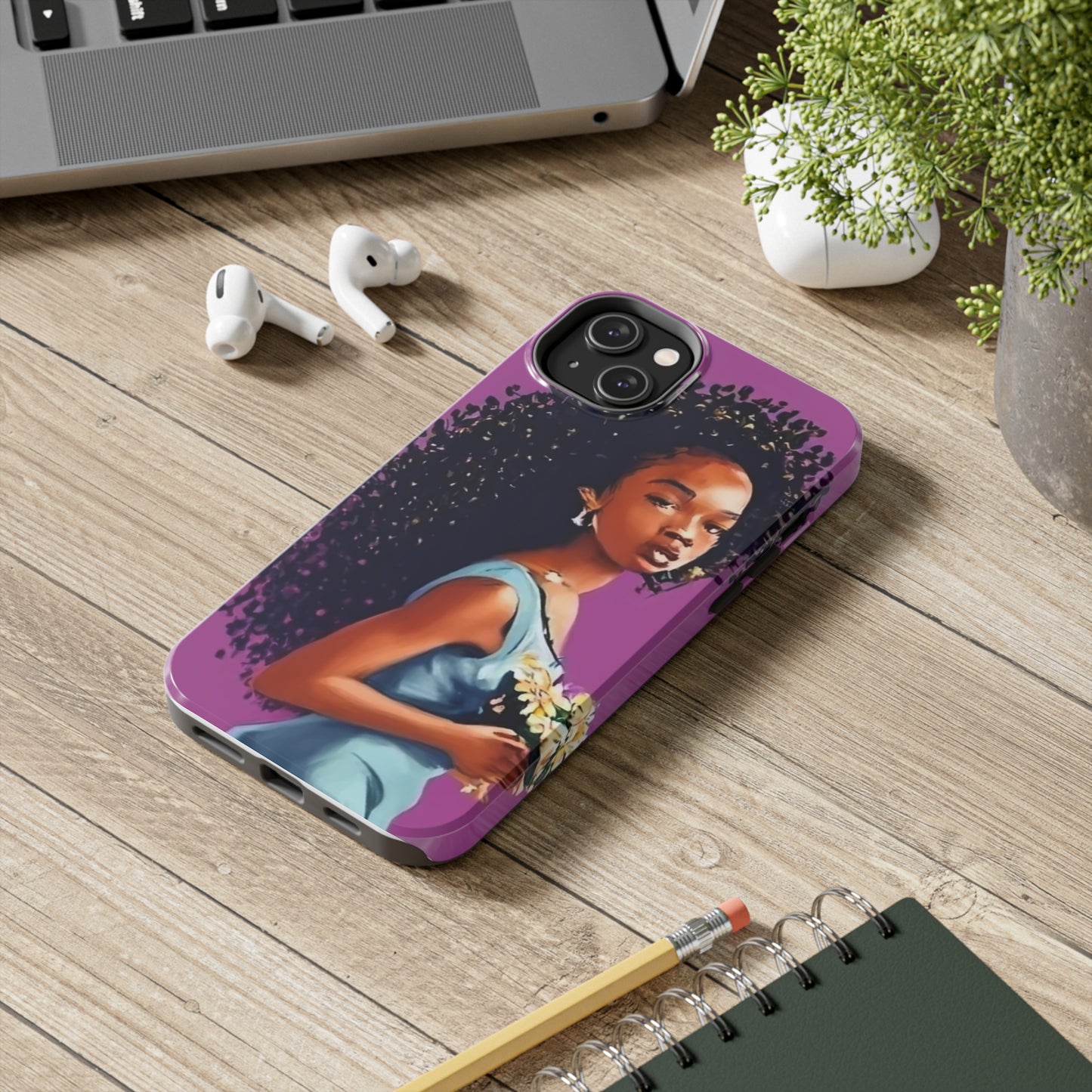 "My hair, My crown" Tough Phone Cases