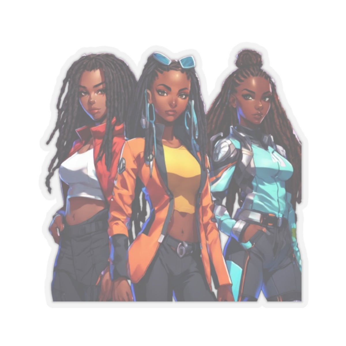 "The Melanin Dream Team" Kiss-Cut Sticker