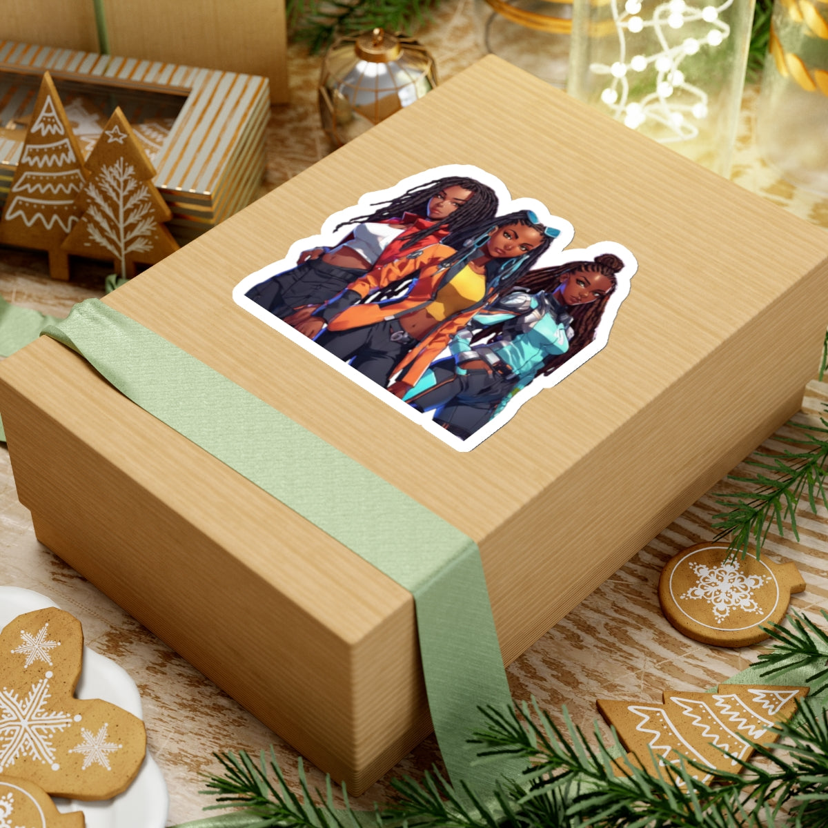 "The Melanin Dream Team" Kiss-Cut Sticker