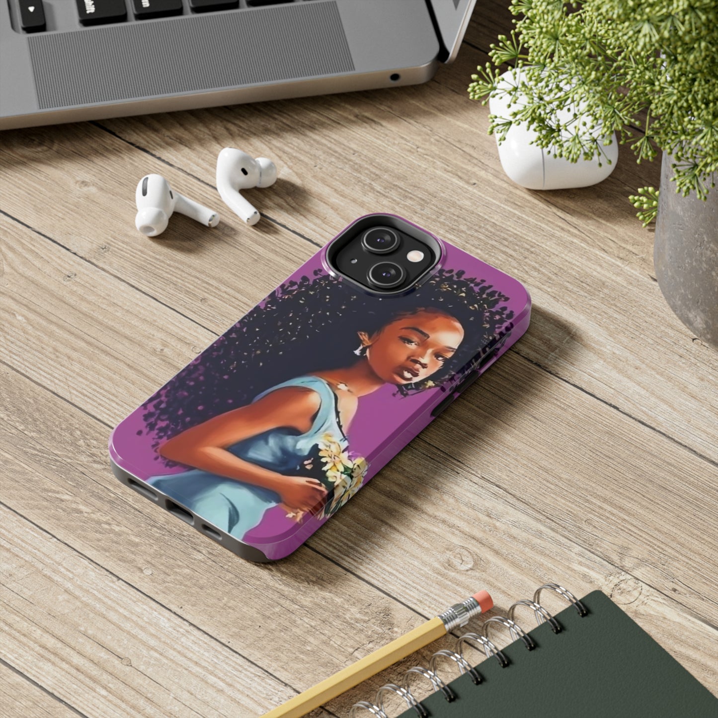 "My hair, My crown" Tough Phone Cases