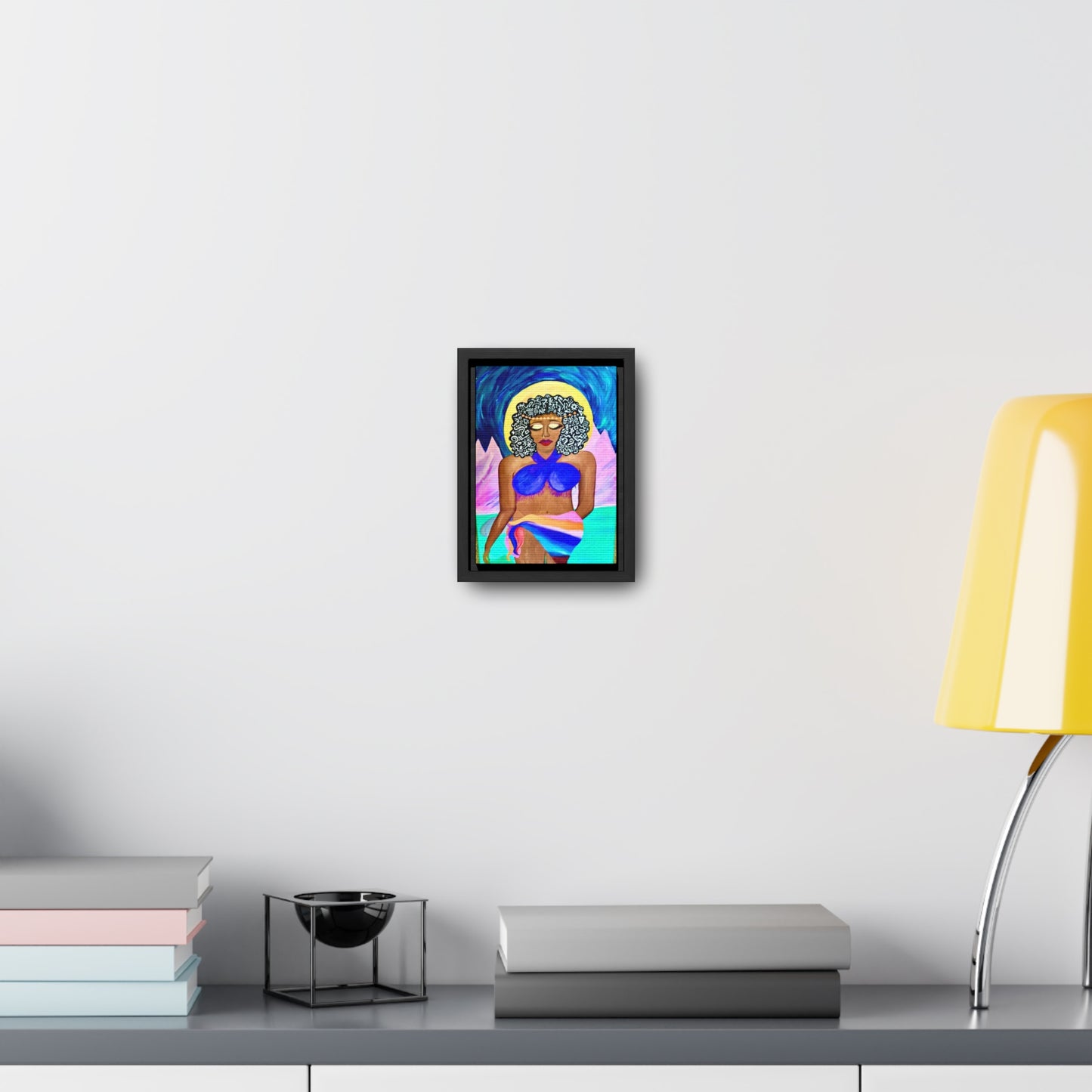 Black Mermaid Gallery Canvas Wraps, Vertical Frame