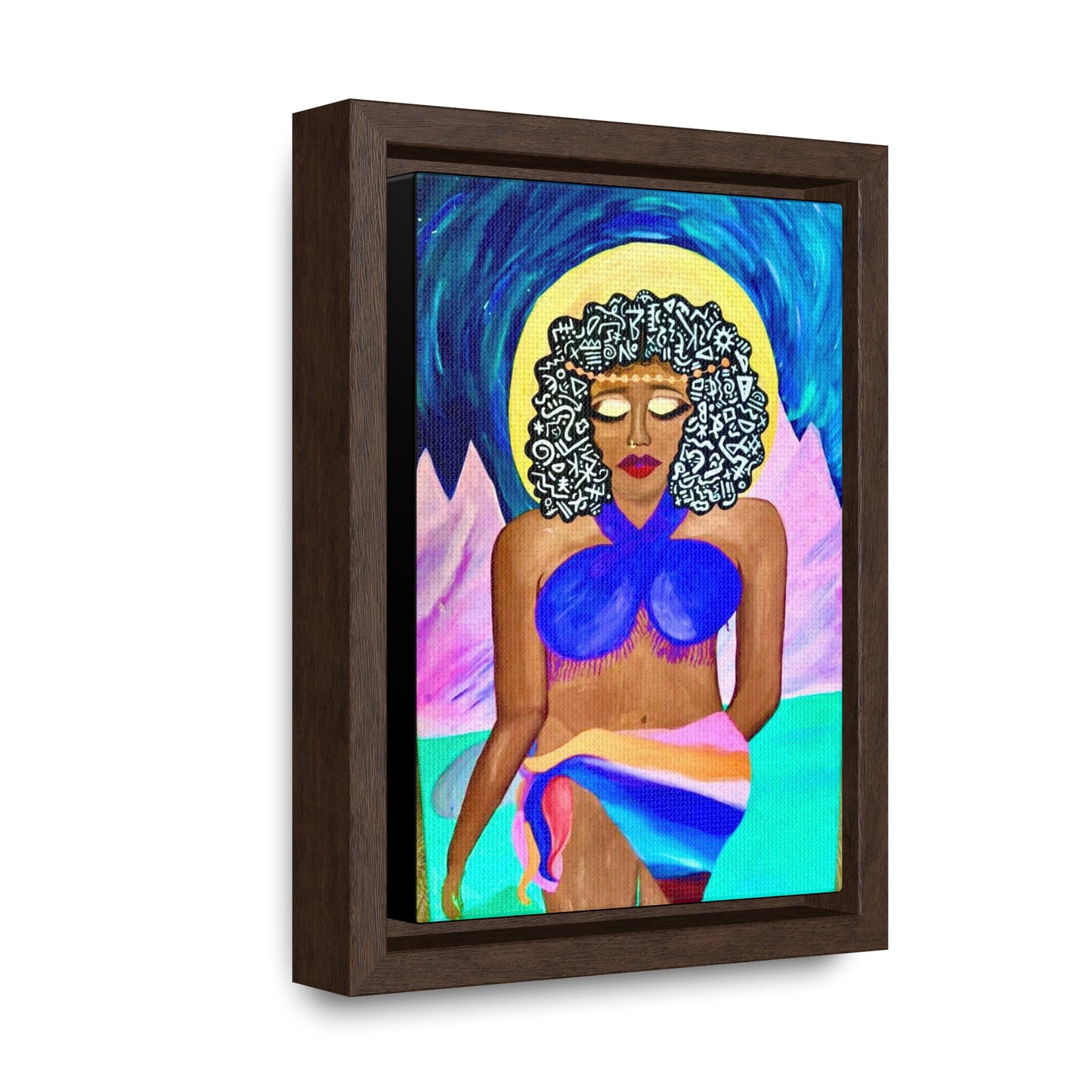Black Mermaid Gallery Canvas Wraps, Vertical Frame