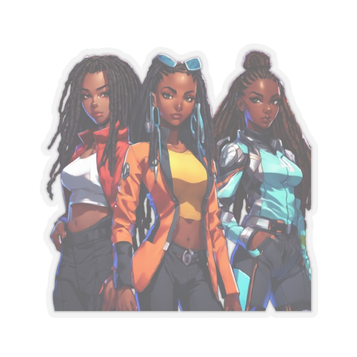 "The Melanin Dream Team" Kiss-Cut Sticker