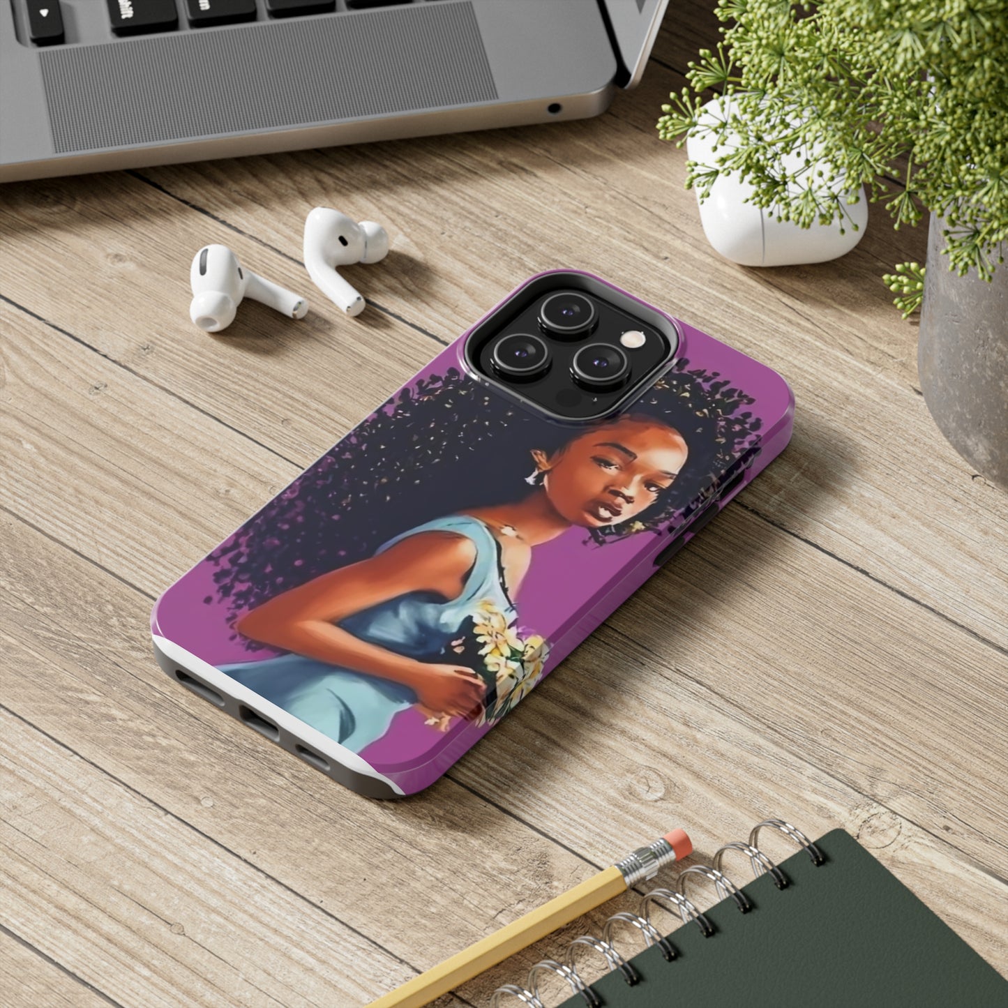 "My hair, My crown" Tough Phone Cases