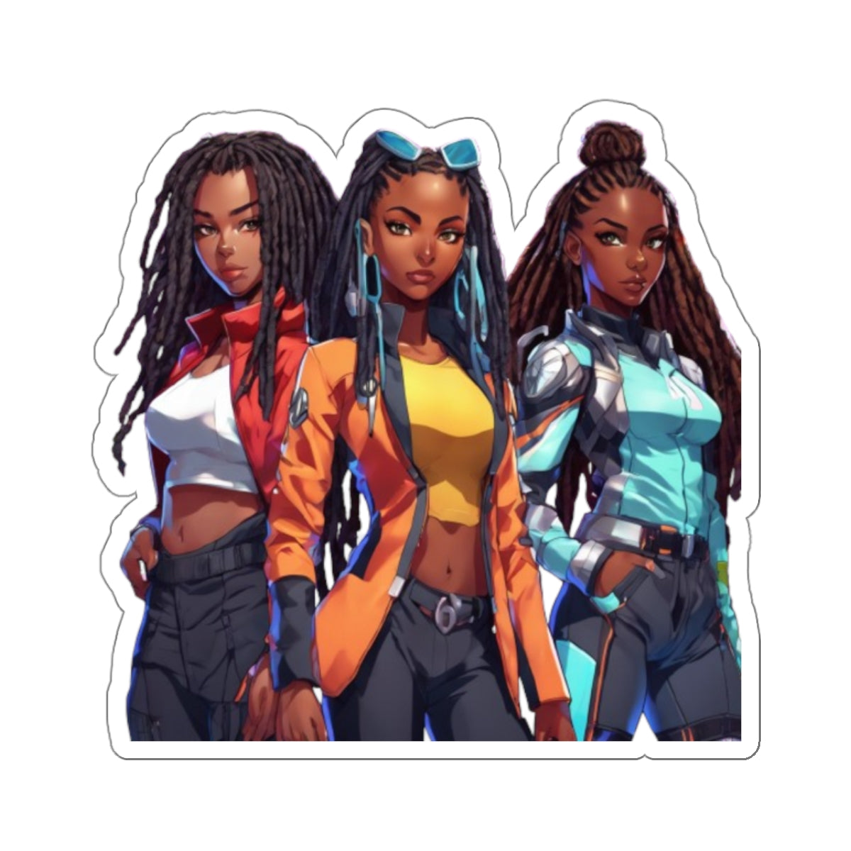 "The Melanin Dream Team" Kiss-Cut Sticker