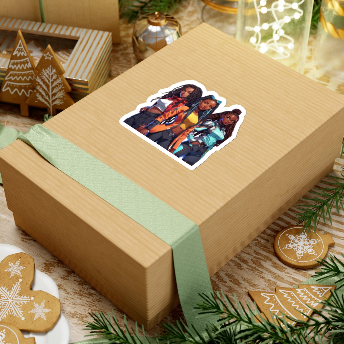 "The Melanin Dream Team" Kiss-Cut Sticker